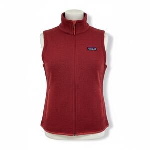 Patagonia Red Fleece Vest Full Zip Women Medium Outdoor